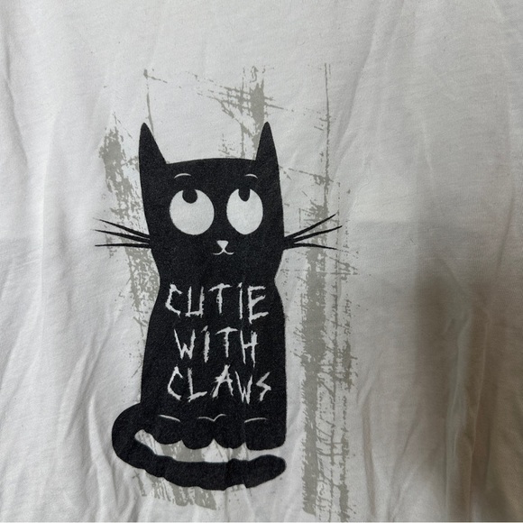 Joe boxer “cutie with claws” cat handkerchief hem built in bra cami - Picture 2 of 7